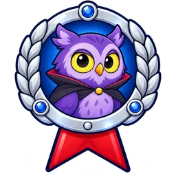Count Hoot silver boss badge, locked